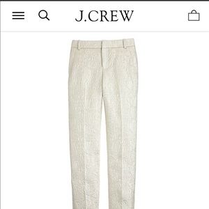 J. Crew Maddie Pant in Metallic Matelasse